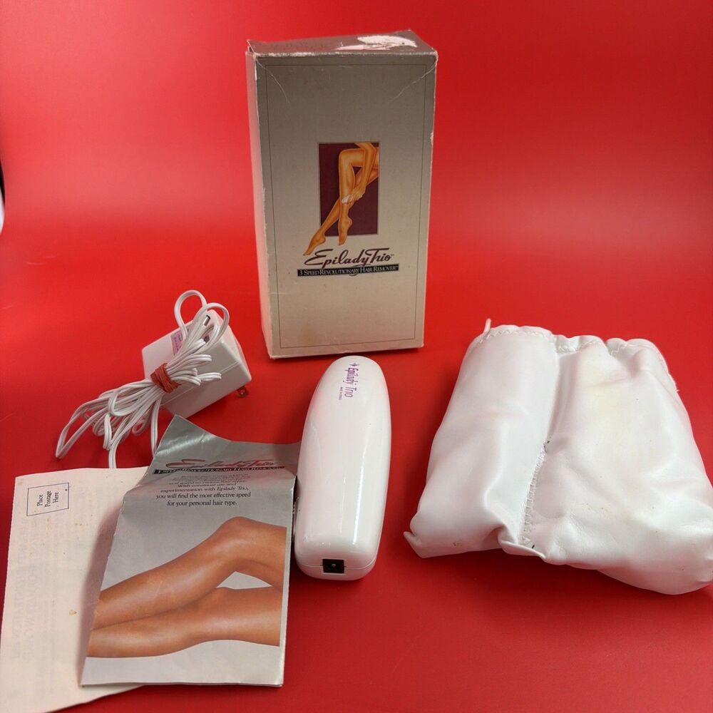 Vtg 80’s Epilady Trio 3 Speed Cord  & Cordless Rechargeable Hair Removal Kit